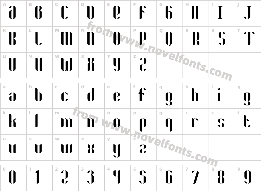 FOTFlatistaBoldwideCharacter Map