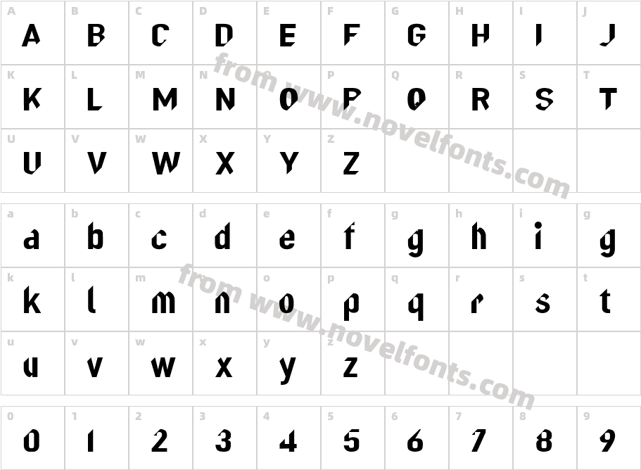 FURIOUS BoldCharacter Map