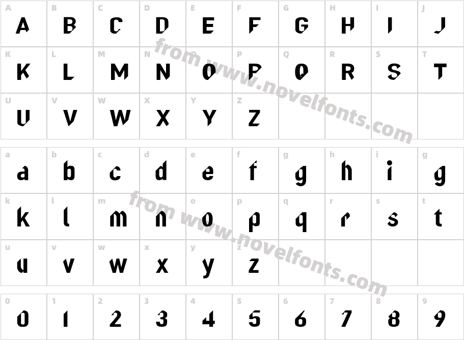 FURIOUS-BoldCharacter Map