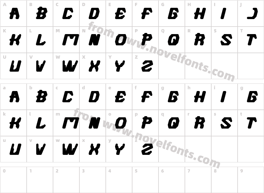 FUTURISTICCharacter Map