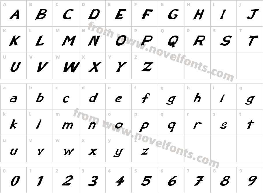 FZ BASIC 12  ITALICCharacter Map