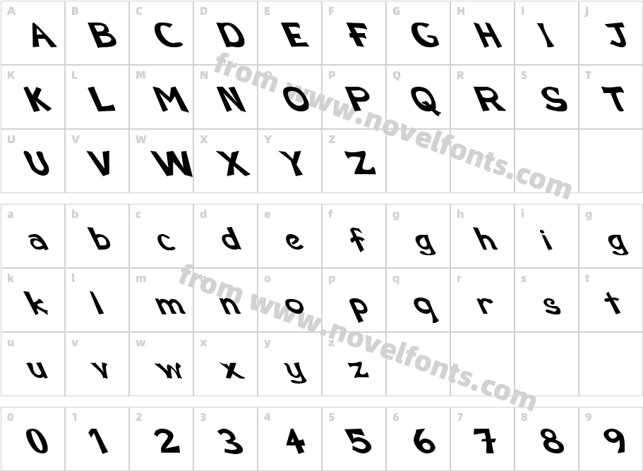 FZ BASIC 12  LEFTYCharacter Map