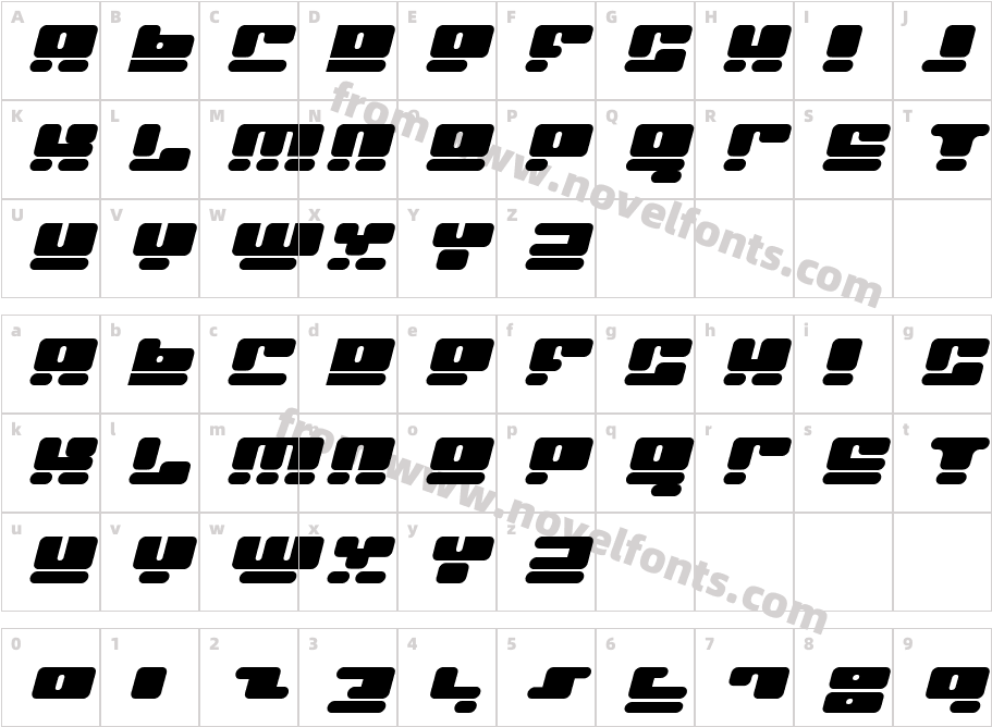 Face plant ItalicCharacter Map