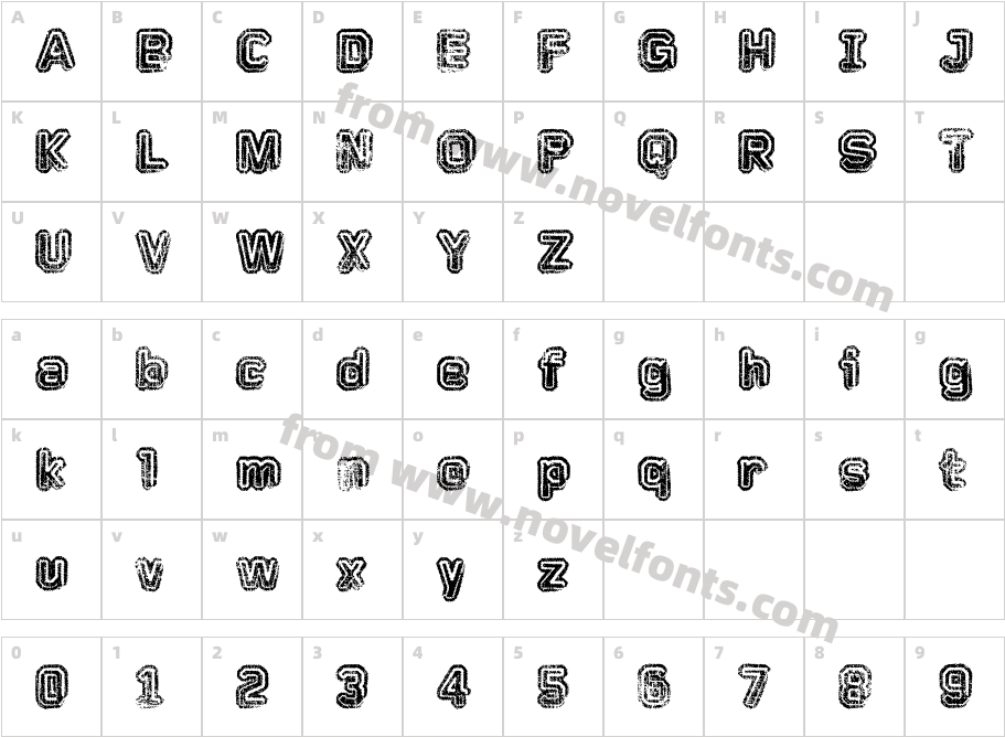 Faded MemoryCharacter Map