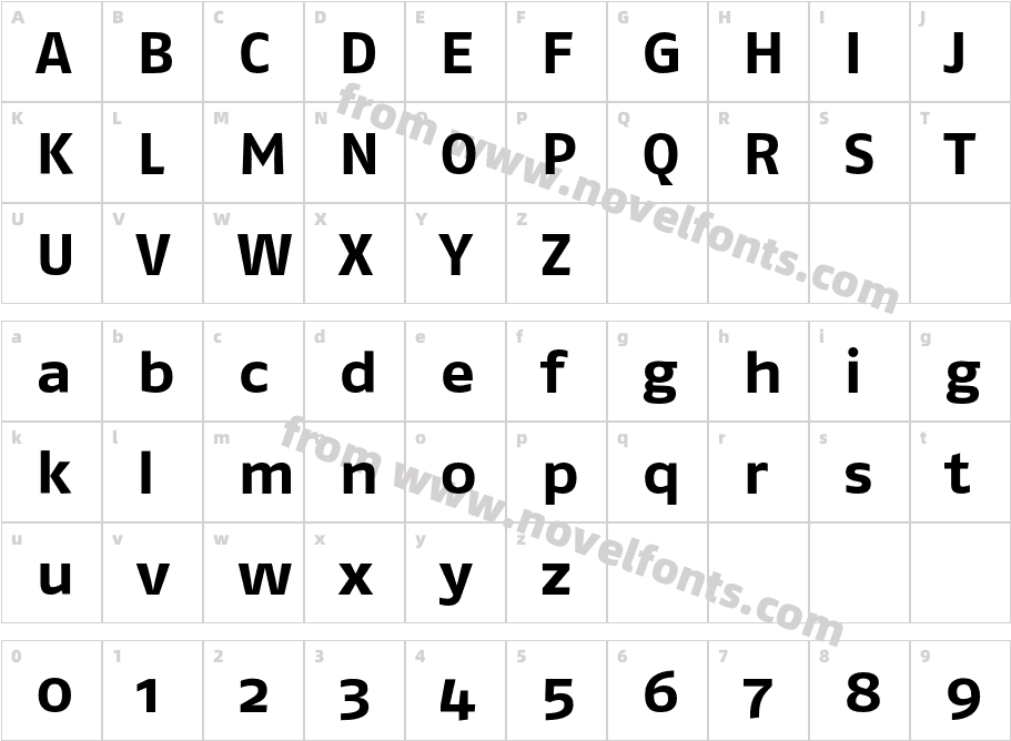 FagoEx-BoldCharacter Map