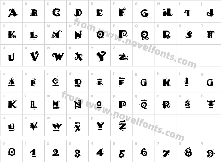 Fajita ICG PicanteCharacter Map