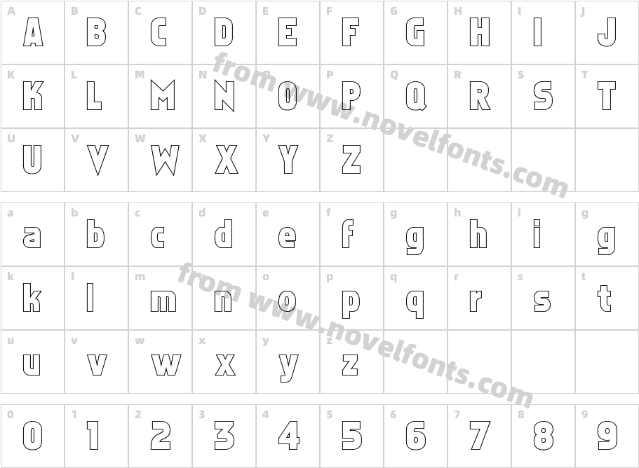 Faktos OutlineCharacter Map