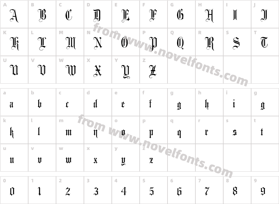 FancyCardTextCharacter Map