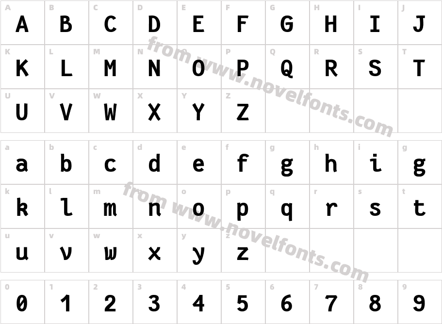 Fantasque Sans Mono BoldCharacter Map