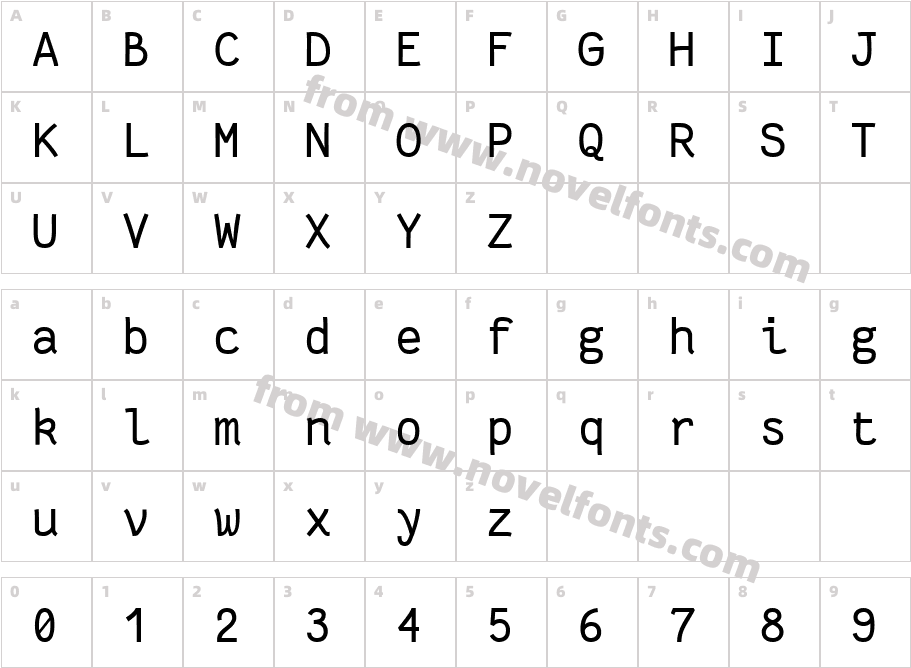 Fantasque Sans Mono RegularCharacter Map