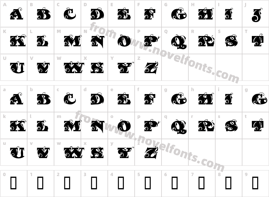 Fantastic MF InitialsCharacter Map