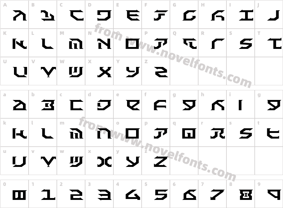 Fantazian ExpandedCharacter Map