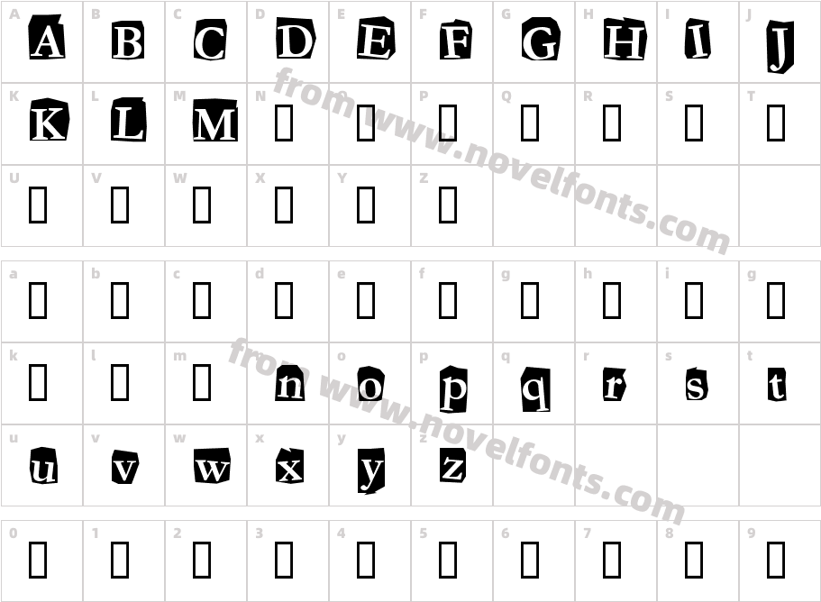 FanzineTrialCharacter Map