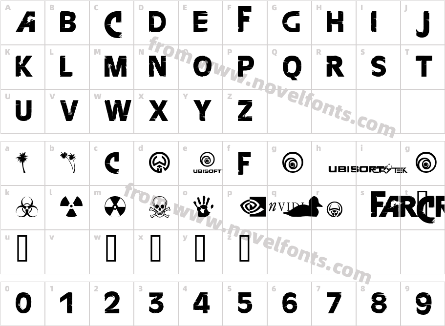 FarCry  ExtraBoldCharacter Map