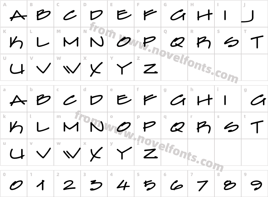 FarfelICG-FeltTipCharacter Map