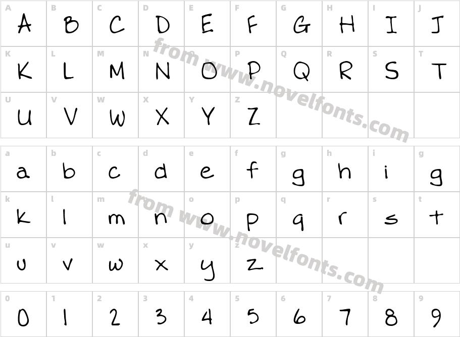 FarrahsHand-PlainCharacter Map