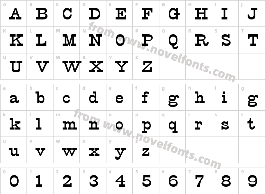 Circus Wide BoldCharacter Map