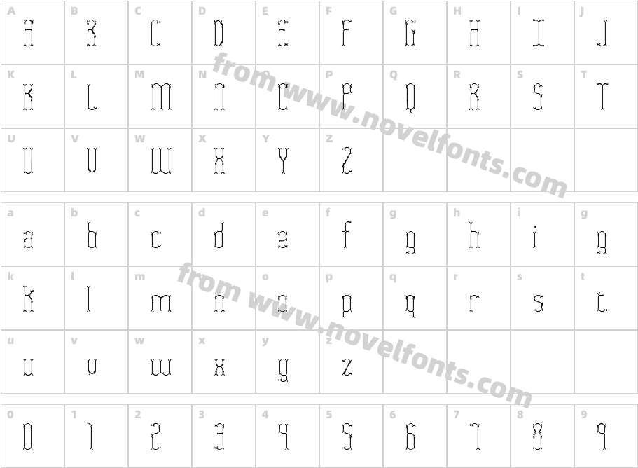 Fascii Twigs BRKCharacter Map