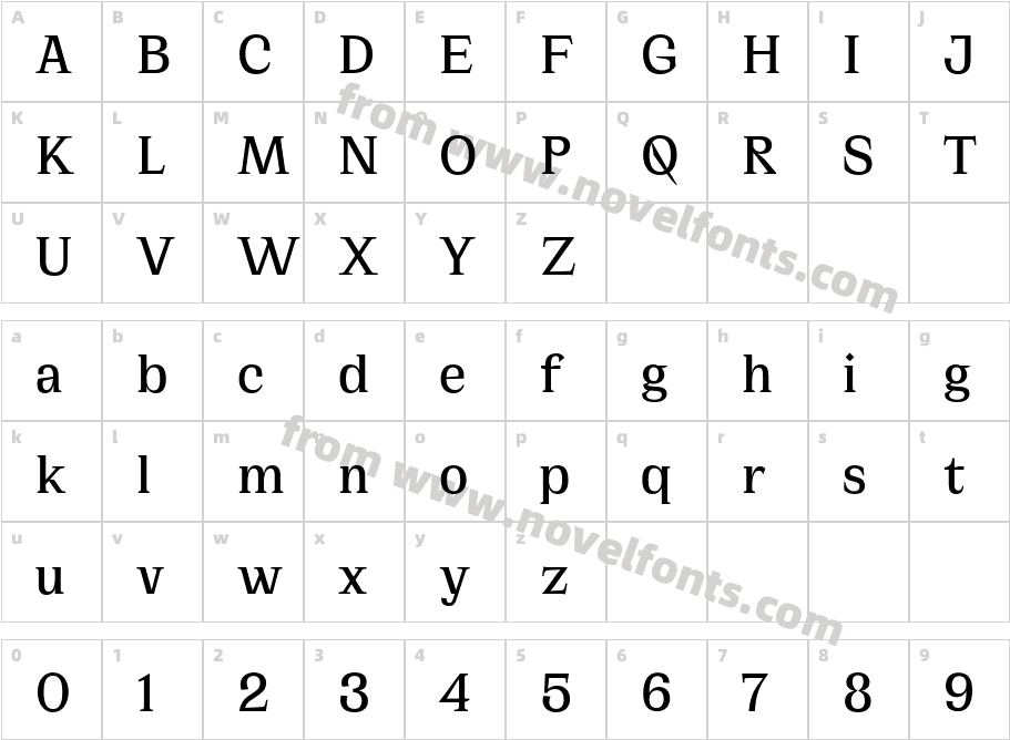 Cirka BoldCharacter Map