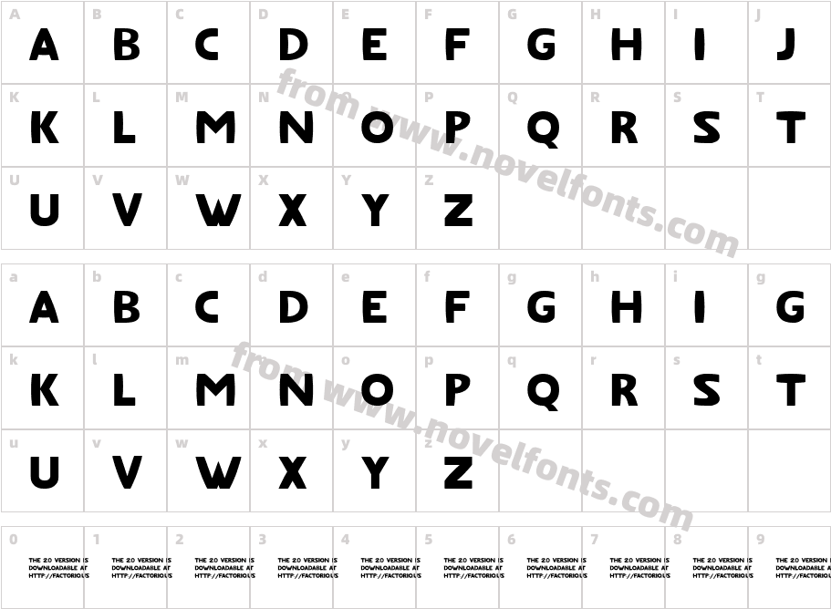 FatfontCharacter Map