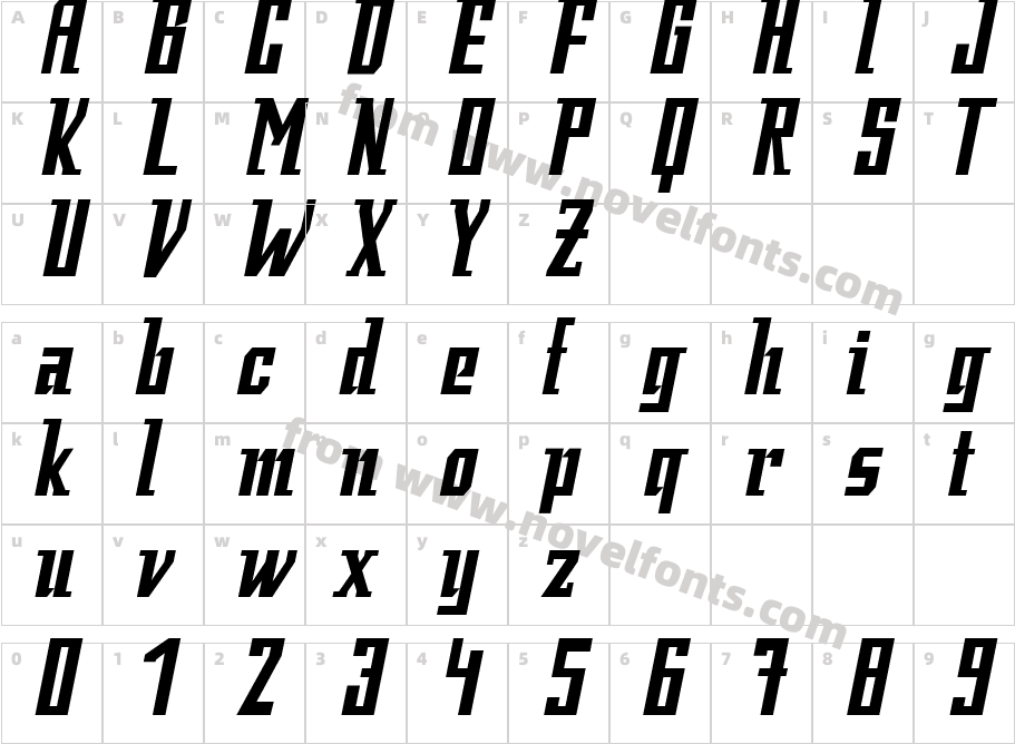 Fatman BoldCharacter Map