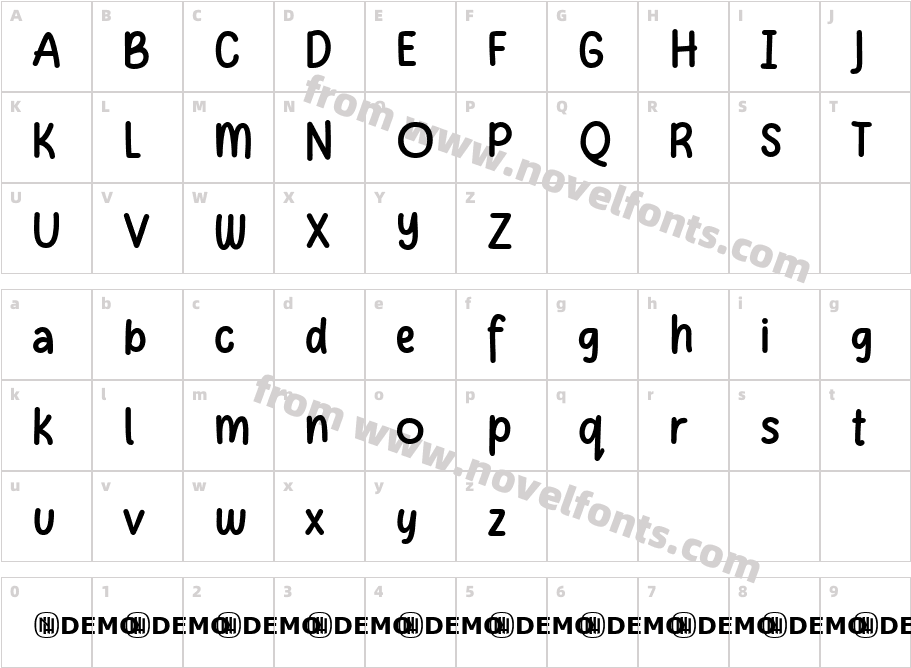 Featly Note RegularCharacter Map