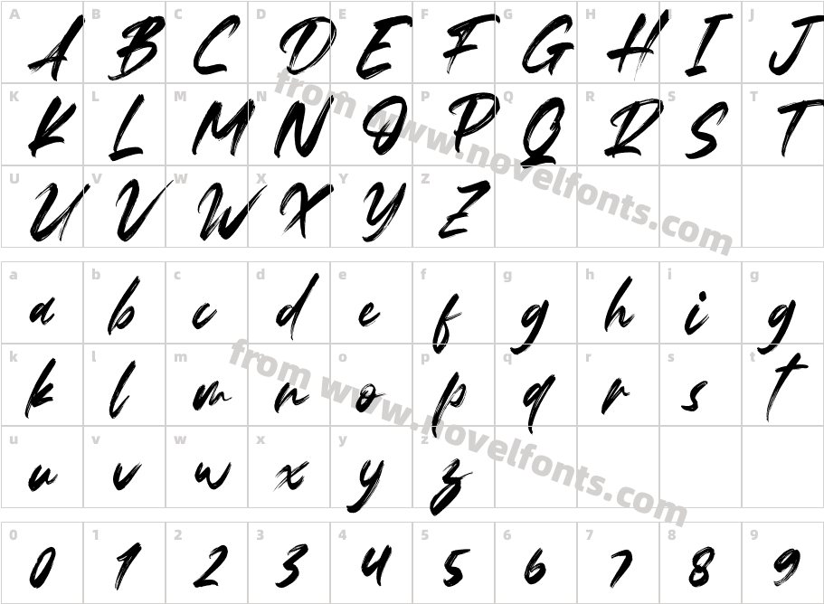 Fedattona ItalicCharacter Map