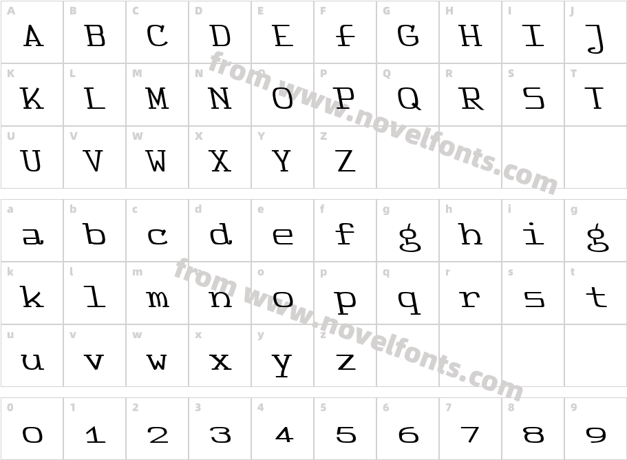 FeggoliteHatchedCharacter Map