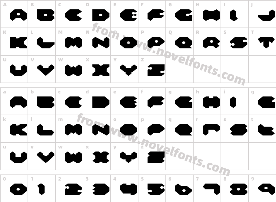 Feldercarb ExpandedCharacter Map