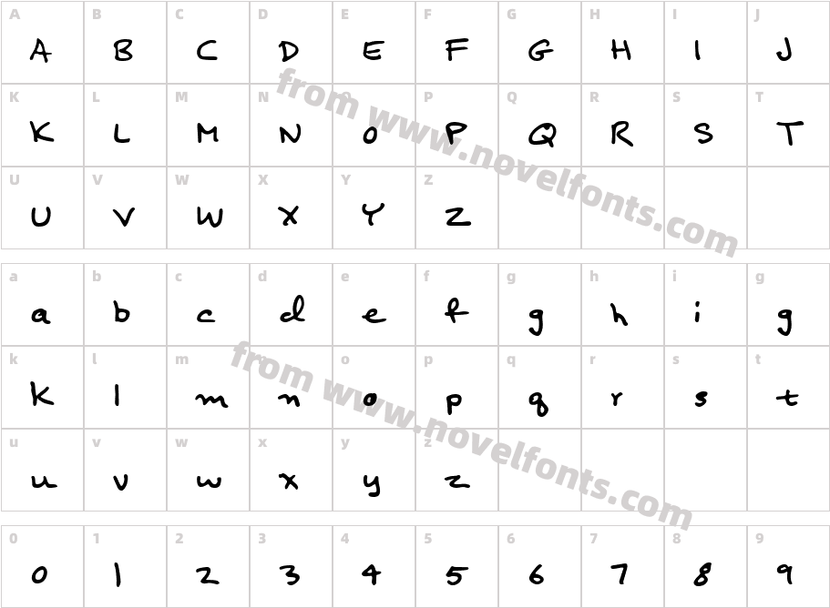 Felt Tip SeniorCharacter Map