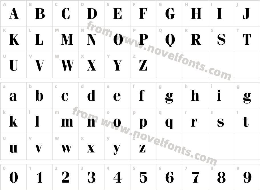 FeniceBQ-BoldCharacter Map