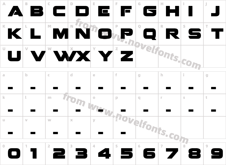 Fenix BlackletterCapsCharacter Map