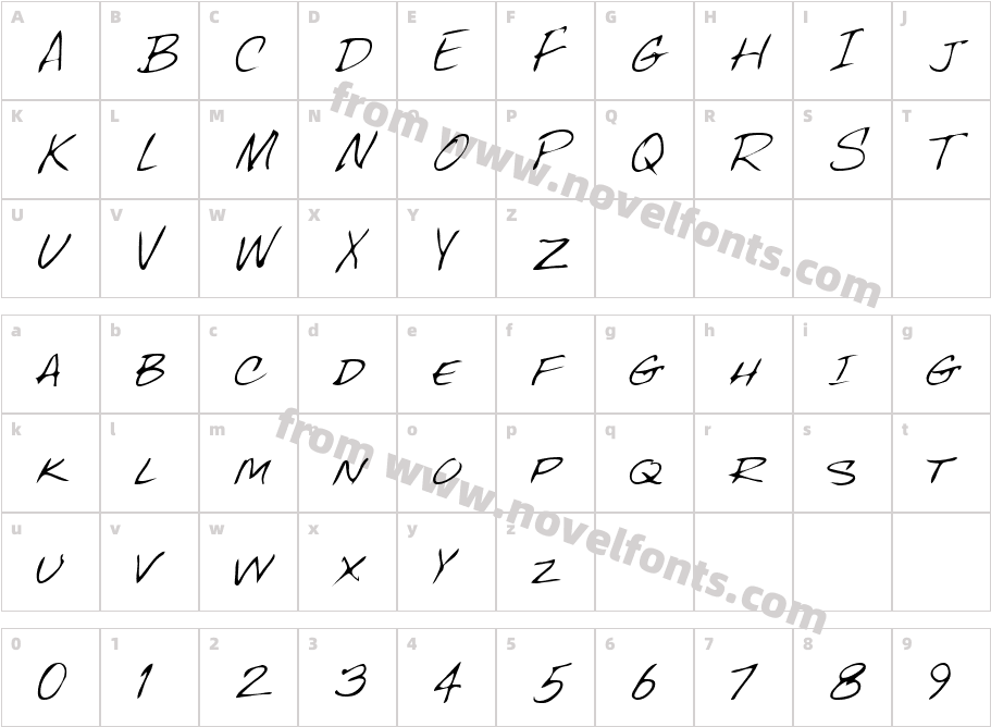 FentonsHand-PlainCharacter Map