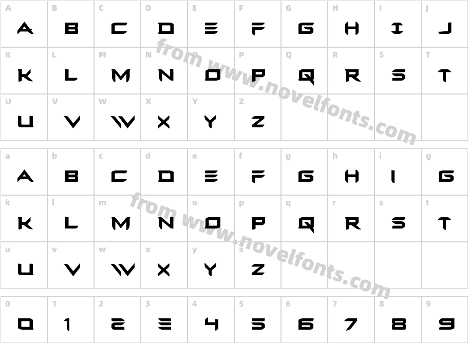 Ferret Face BoldCharacter Map