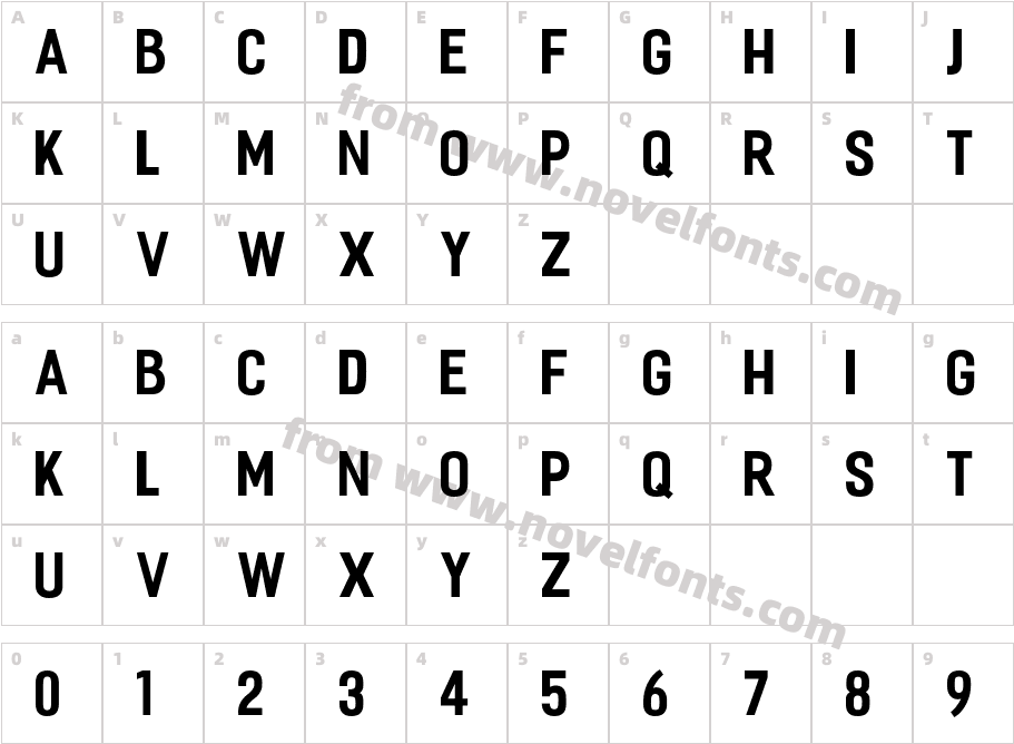 Fester-Semi-condensedBoldCharacter Map