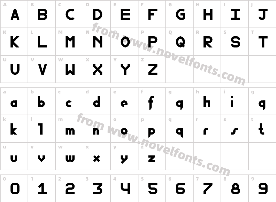 Fewt BoldCharacter Map