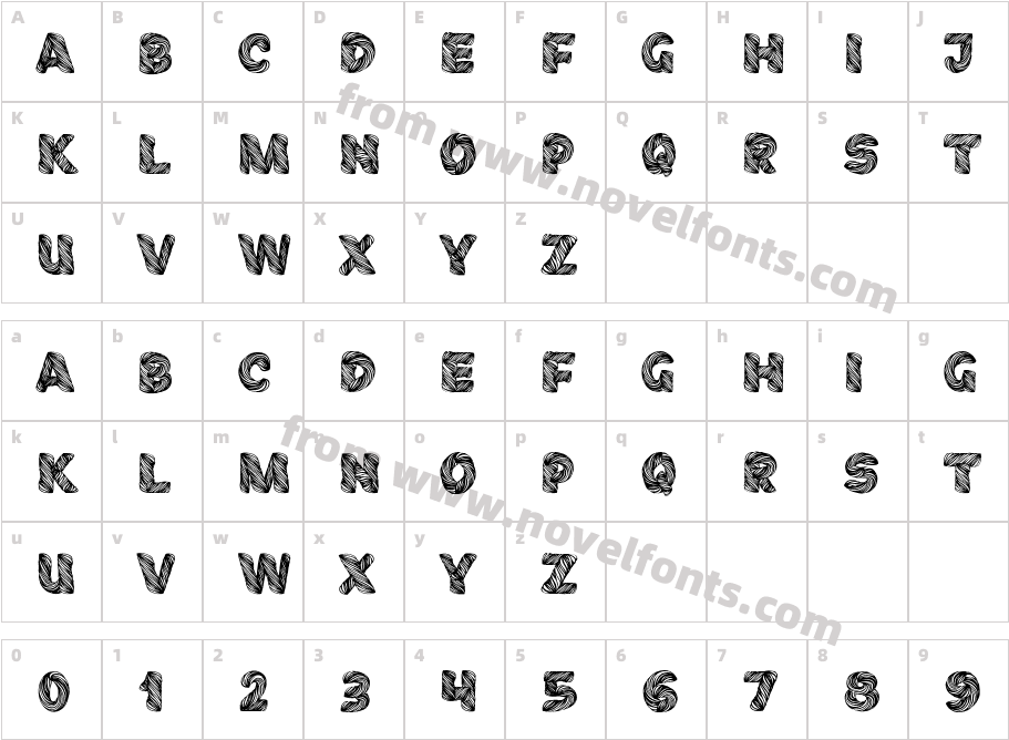 Fibography Personal UseCharacter Map