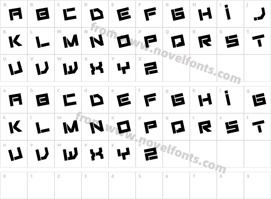 Fiker regular promoCharacter Map