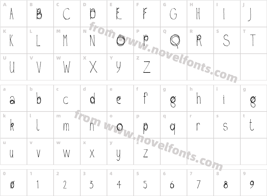 Fil Sans Semi-condensed ThinCharacter Map