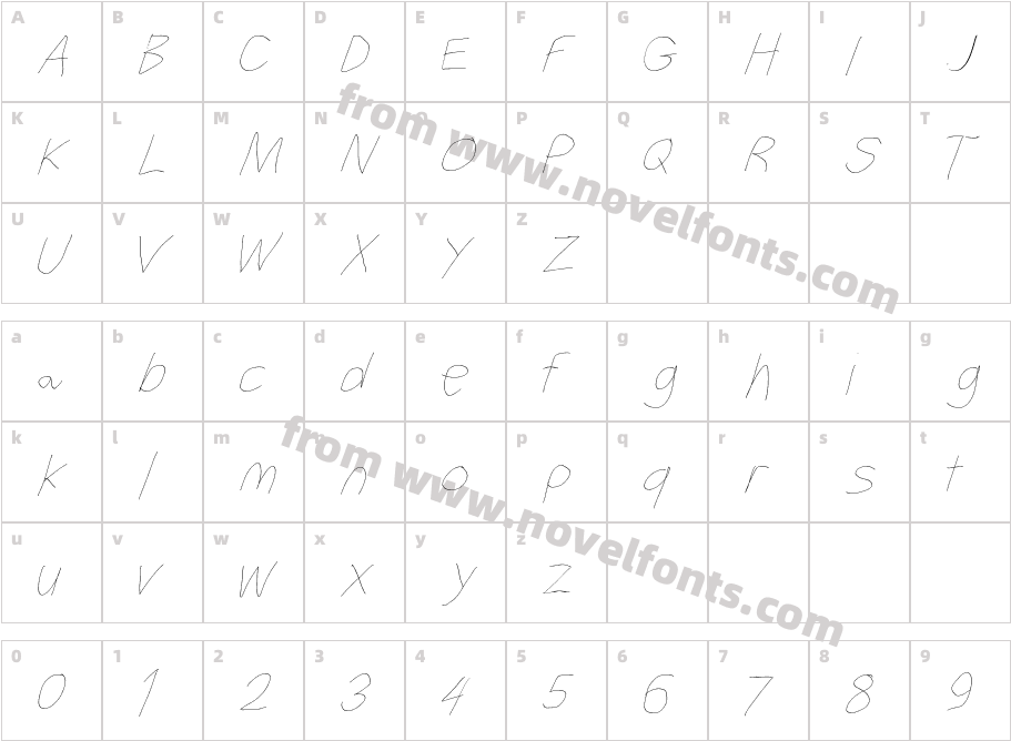 Filament Serie Three-SevenCharacter Map