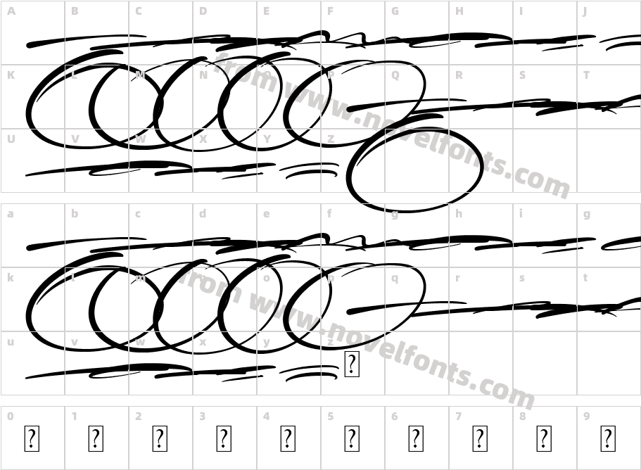 Fillate SwashCharacter Map