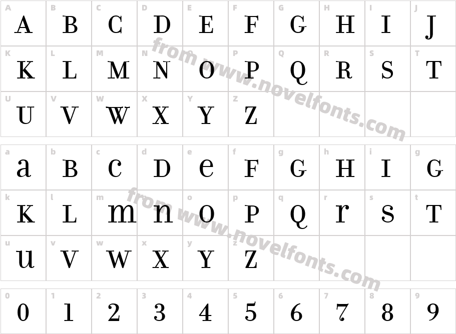 FilosofiaUnicase RegularCharacter Map