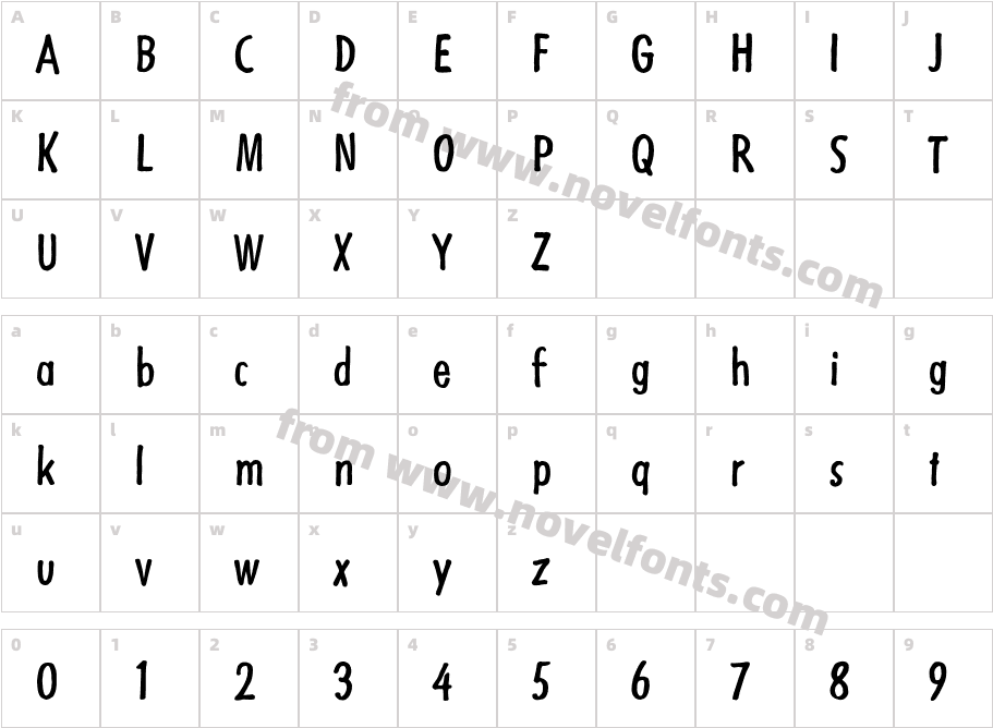 FilzerScriptEF-RegularCharacter Map