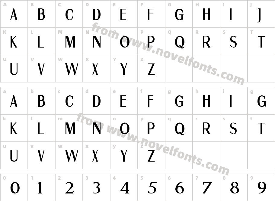 Fine Sans BoldCharacter Map