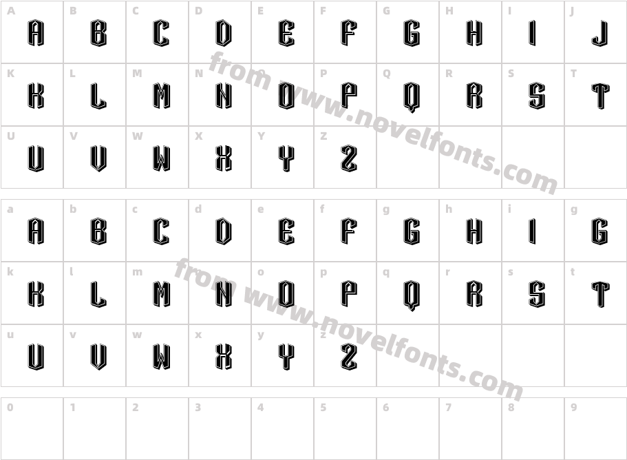 Finestra Slight RegularCharacter Map