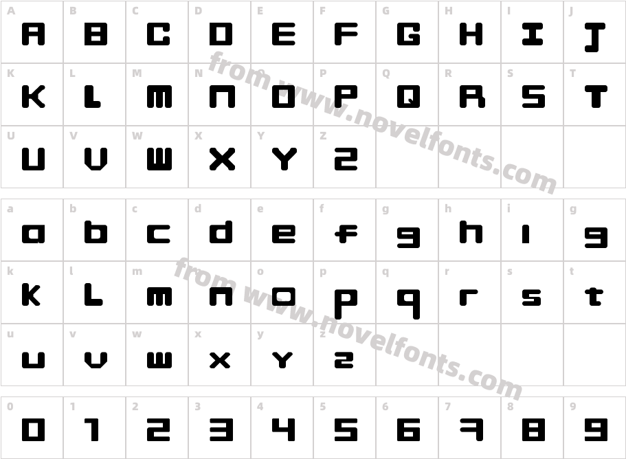 Finger-Maniac RegularCharacter Map