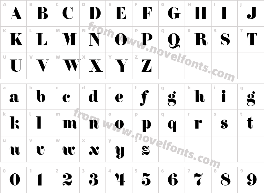 FirenzeITC-NormalCharacter Map