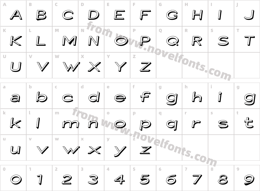 Fisherman Sans Bait ObliqueCharacter Map