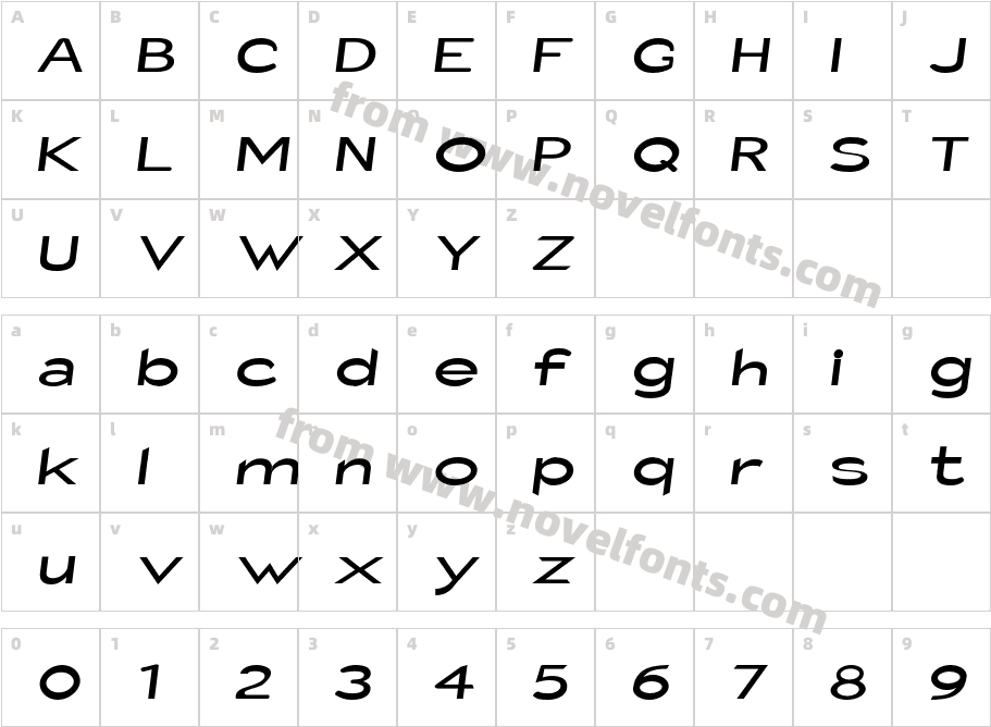 Fisherman Sans ObliqueCharacter Map