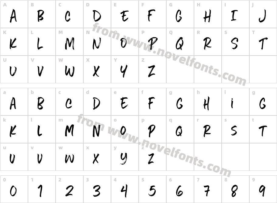 FiveBoroughsHandwriting-RegulCharacter Map